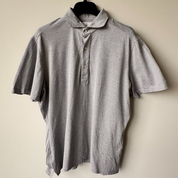 Emanuel Berg Modern Fit Cotton Short Sleeve Polo Shirt Grey - Picture 1 of 9